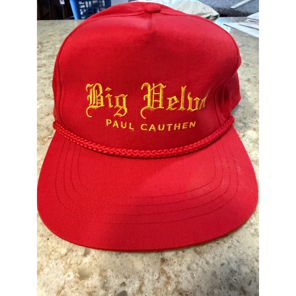 Paul Cauthen Big Velvet Red Snapback Hat Yupoong The Classics Vintage Style
